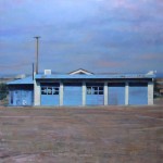 Blue Service Garage - Jason Kowalski - Available for Purchase. Contact: Meyer Fine Art - www.meyergallery.com