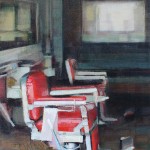Wally's Barbershop - Jason Kowalski - Available for Purchase. Contact: Meyer Fine Art - www.meyergallery.com
