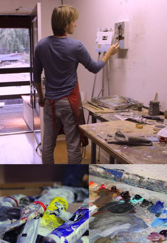 Jason Kowalski Painting in Studio